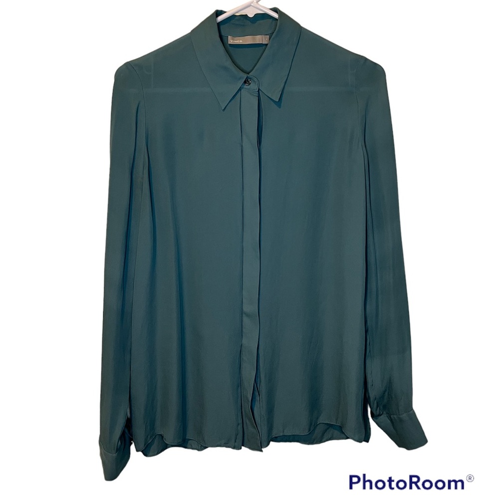 Size‎ 6 VINCE 100% silk blouse RN#106730 CA#34460